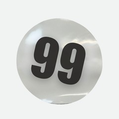 Pair of 12″ Magnetic Race Car Number 99 Circular Magnet