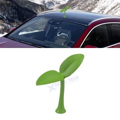 Racing Style Green Sapling Antenna Roof Stickers Decor For Car Front Rear Bumper