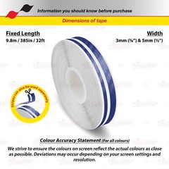 1/8″ & 1/5″ STRIPE Vehicles Twin Line TAPE Vinyl Sticker CARBON FIBER DARK BLUE