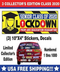 Social Distance Class Of 2020 Decal Stickers Social Distancing 3 10X4 Historical