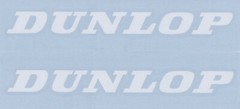 2 New DUNLOP Tires 8″ White Decals Stickers Truck Window Car Show Decal