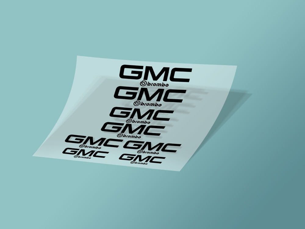 8pcs GMC Brembo Caliper Decal Stickers, Die-Cut Vinyl Decal Sticker