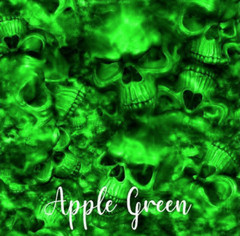 Reaper Skulls Apple Green vinyl Wrap air release MATTE Finish 12″x12″