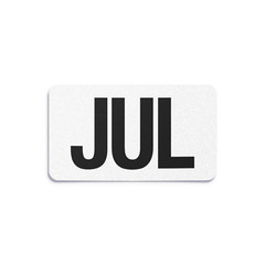 JULY California License Plate NEW 2025 Month Sticker – DMV Registration Tag