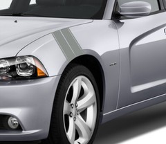 Dual 7″ Wide Fender Stripe Hash Mark Decal Universal Fit 22″ Long for both sides