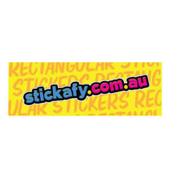 CUSTOM LOGO STICKER White Round Square Custom Shaped Multiple Sizes Full Colour