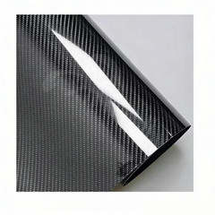 7D Premium Super Gloss Black Carbon Fiber Vinyl Wrap Bubble Free Air Release 6D