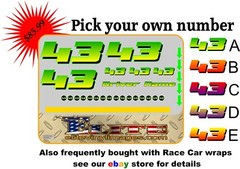 Race Car Side Wrap Laminated Print Modified super stock St-79 Bone Collector YLW