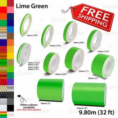 LIME GREEN Roll PIN STRIPE Body PinStriping Trim Line TAPE Decal Vinyl Stickers