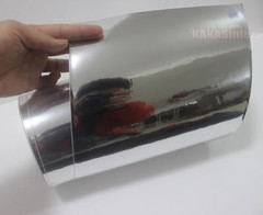 12″ Wide / Adhesive Glossy Mirror Chrome Vinyl Tape Wrap Sticker Decal Silver HD
