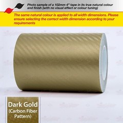1/12″ & 1/6″ STRIPE Vehicles Twin Line TAPE Vinyl Sticker CARBON FIBER DARK GOLD