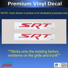 SRT Emblem Overlay Decals (Grille & Trunk) – 2015-2018 Dodge Challenger SRT 392