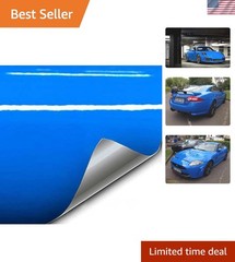 High-Gloss Smurf Blue Vinyl Wrap – 1ft x 5ft Roll for Effortless Customization