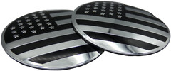 2x American Flag Sticker Decal Fender Emblem Aluminum Dome Shape Car Truck 2.20″