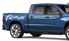 Back side mountains graphics stickers decal compatible with Chevrolet Silverado