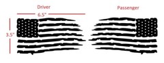 Distress American USA US Flag Vinyl Decal Sticker Car Truck Window Patriotic out