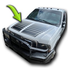 Hood Strobe Racing Stripes Decals Fits- 1999-2006 Super Duty F250 F350 Lariat