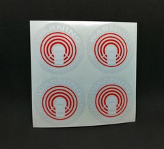 4 Car Alarm DECALS, Inside/Outside Glass, Security System Window STICKERS, CLEAR