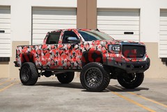 Premium Red Black White Gray Camouflage Desert Vinyl Sticker Wrap Decal Steet