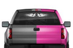 #109 TRIBAL FLAME HEART Decal Sticker Windshield Window Vinyl Banner Design Car