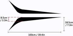 Universal Black Racing Car Hood Stripe Decal Auto Vinyl Bonnet Stickers 2PCS