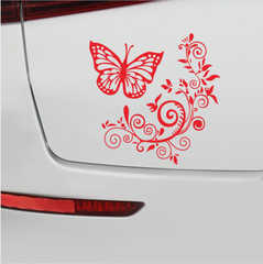 Butterfly Flower Graphics Decals Car Exterior Body Vinyl Sticker DIY Decoration