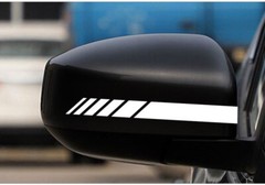 4 Pcs Car Side Rear View Mirror Decal Stickers Reflective Auto Racing Stripes