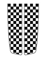 CHECKERED STRIPE DECAL SET #10 HOOD VINYL ORACAL 751 CAST MATTE BLACK ONLY