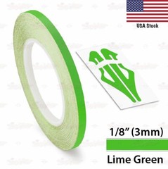 1/8″ Roll Vinyl Pinstriping Pin Stripe Line Tape Decal Sticker 3mm LIME GREEN