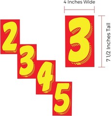EZ Windshield Numbers for Car Dealerships Large Vinyl Red Yellow Pricing Sticker