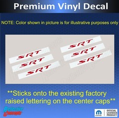 SRT Center Cap Overlay Decals – Charger, Challenger, Grand Cherokee, Durango