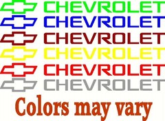 Chevrolet w/emblem Decals BUY 1 GET 3 FREE Chevy Car Truck FREE SHIPPING