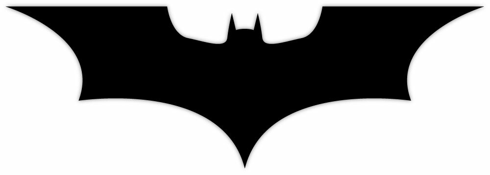 Batman black sticker decal 6″ x 2″