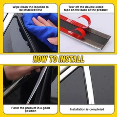Chrome Trim Molding, Body Side Trim Strip for Car/Truck Bumper Door Window Guard