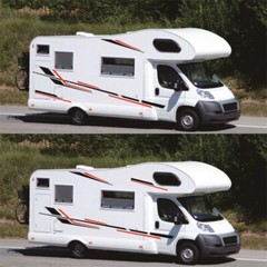 Car Stickers Stripe Graphics Vinyl Decals For Camper RV Trailer Two Side Decor