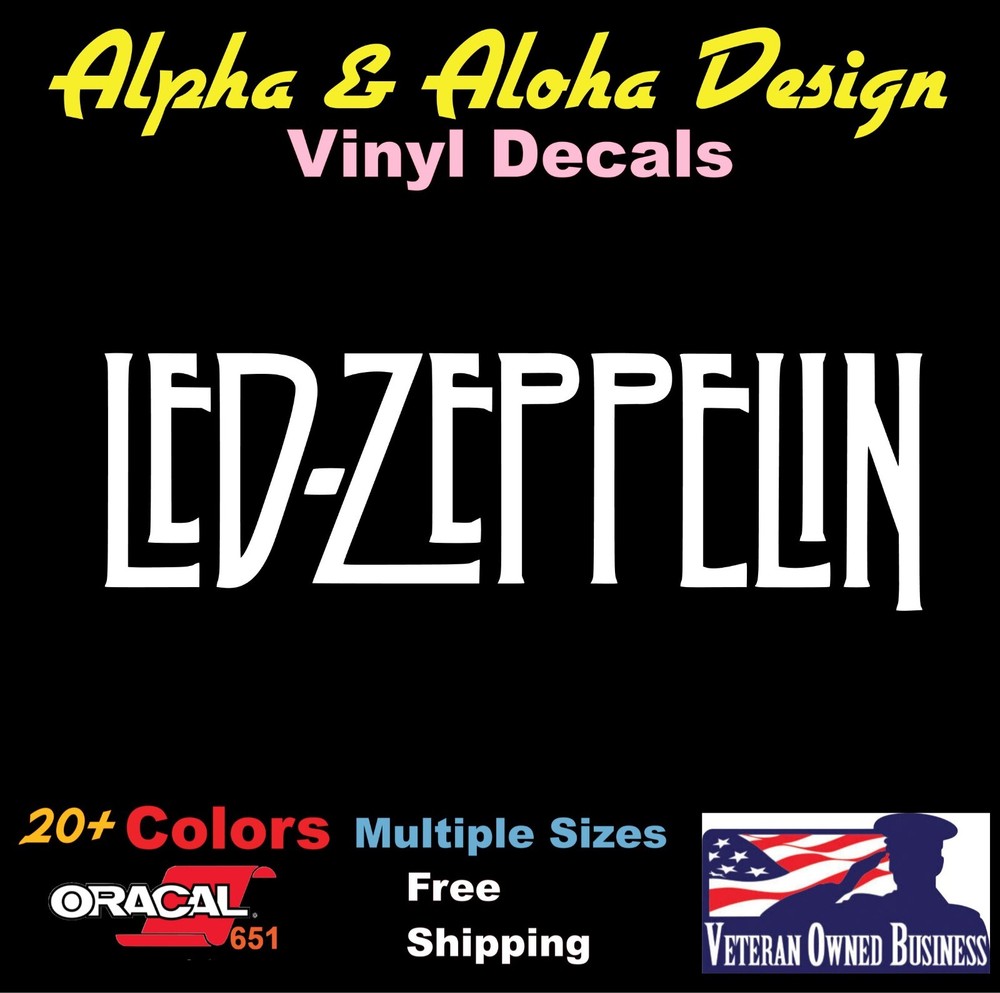 Led Zeppelin Vinyl Decal Truck Car Sticker Laptop Window