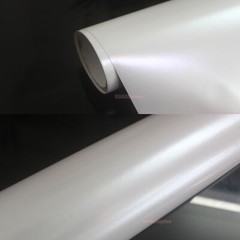 White / Flexible Car Pearl Metal Matte Satin Chrome Vinyl Wrap PVC Sticker HDUS