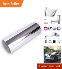 Durable Chrome Mirror Vinyl Wrap 12x60in – Perfect for DIY Vehicle Customization