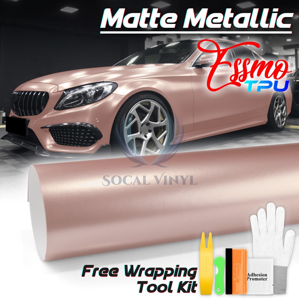 Matte Metallic Rose Gold TPU PPF Paint Protection Film Dry Wet Apply Vinyl Wrap