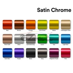 Satin Chrome Matte Metallic Vinyl Vehicle Wrap Sticker Decal Air Bubble Free DIY