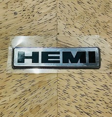 HEMI Fender Badge Decal Self Adhesive New Unused