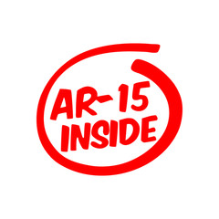 AR-15 Inside 2A AR 15 Gun Rights Rifle Decal Sticker Gun Ammo Tactical Car