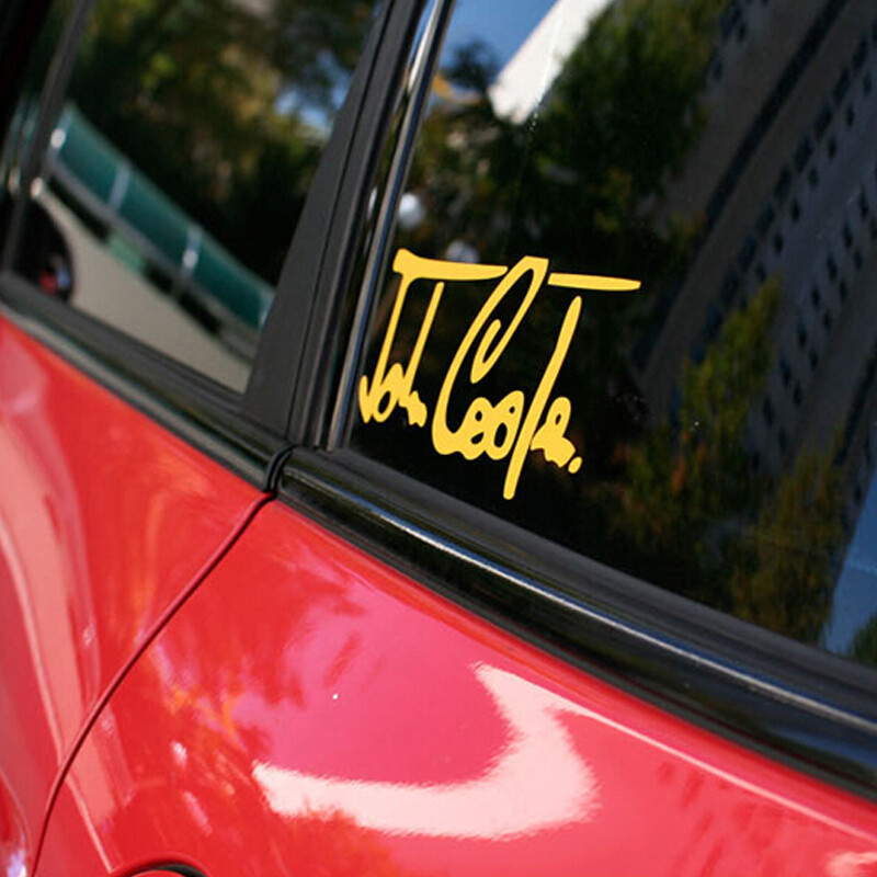 For mini sticker JCW stickers accessories For mini cooper sticker Gold 13*6cm