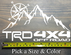TRD Pro Decal Sticker 4Runner Toyota Pro Off Road SR5 Mountains Trail 4X4 Stripe