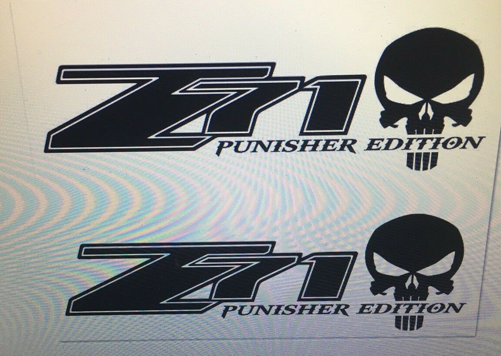 SET OF 2 PUNISHER DECALS YOUR CHOICE