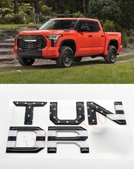 BLACK Flag letters compatible with TOYOTA TUNDRA 2022 23 logo Front insert
