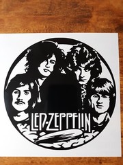 LED ZEPPELIN BAND MEMBERS BLACK VINYL DECAL 5″ 1/2 x 5″ 1/2