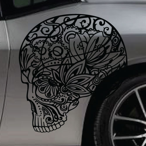 Sugar Skull Sticker Car Vinyl Decal Tailgate SUV Truck Vehicle Graphic Pickup