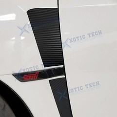 Side Fender Upper Lower Air Vent Overlay Insert Sticker Carbon Style For WRX STI