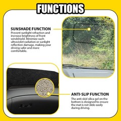 For Hyundai Tucson 2016-2018 Dash Mat Cover Pad Dashboard Carpet Black 1-5X